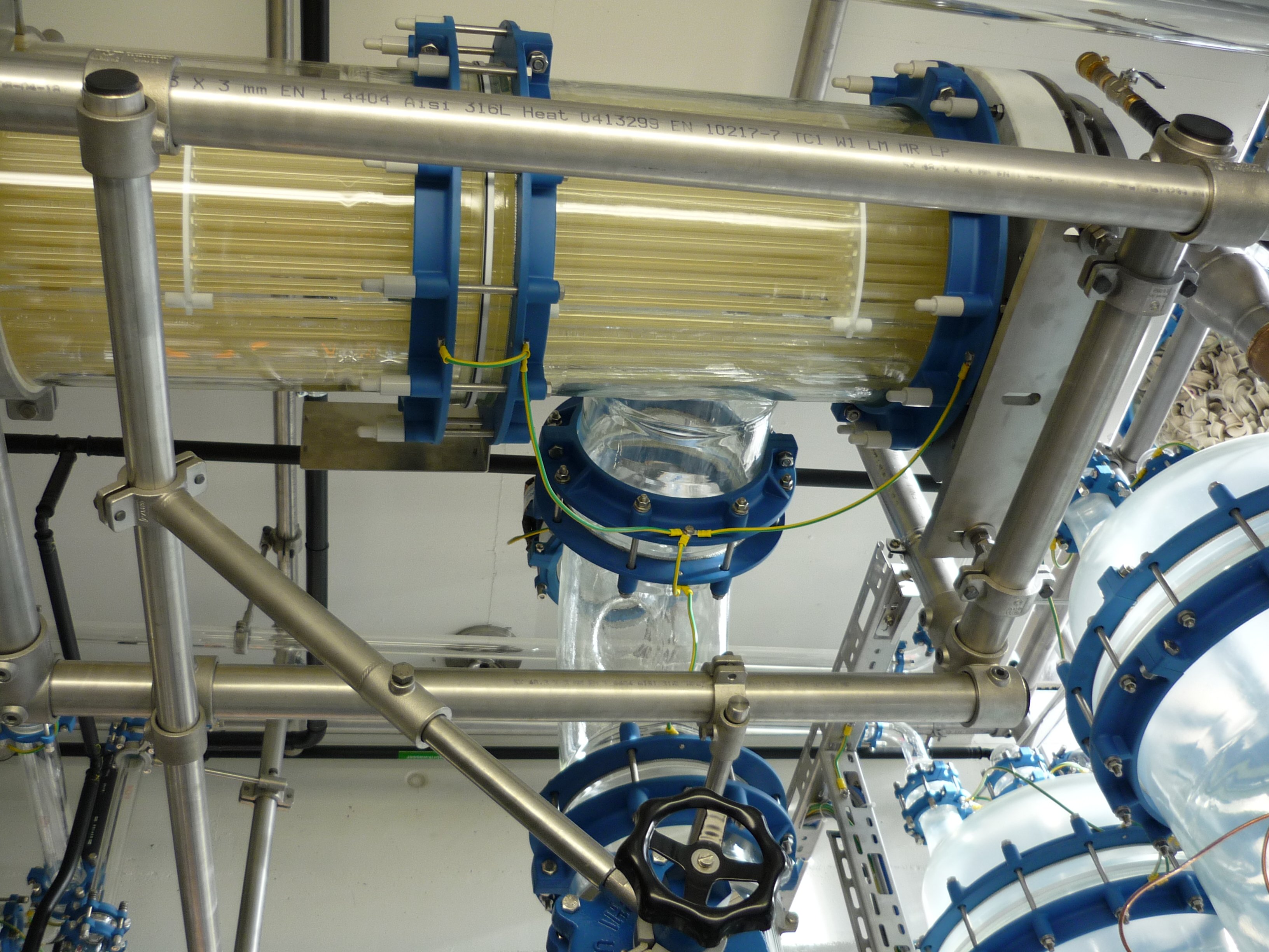 Scambiatore di calore DN400 con involucro e tubi in vetro borosilicato 