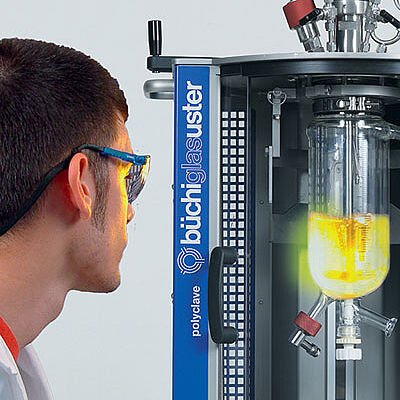 Osservazione del processo visivo con reattore a pressione in vetro