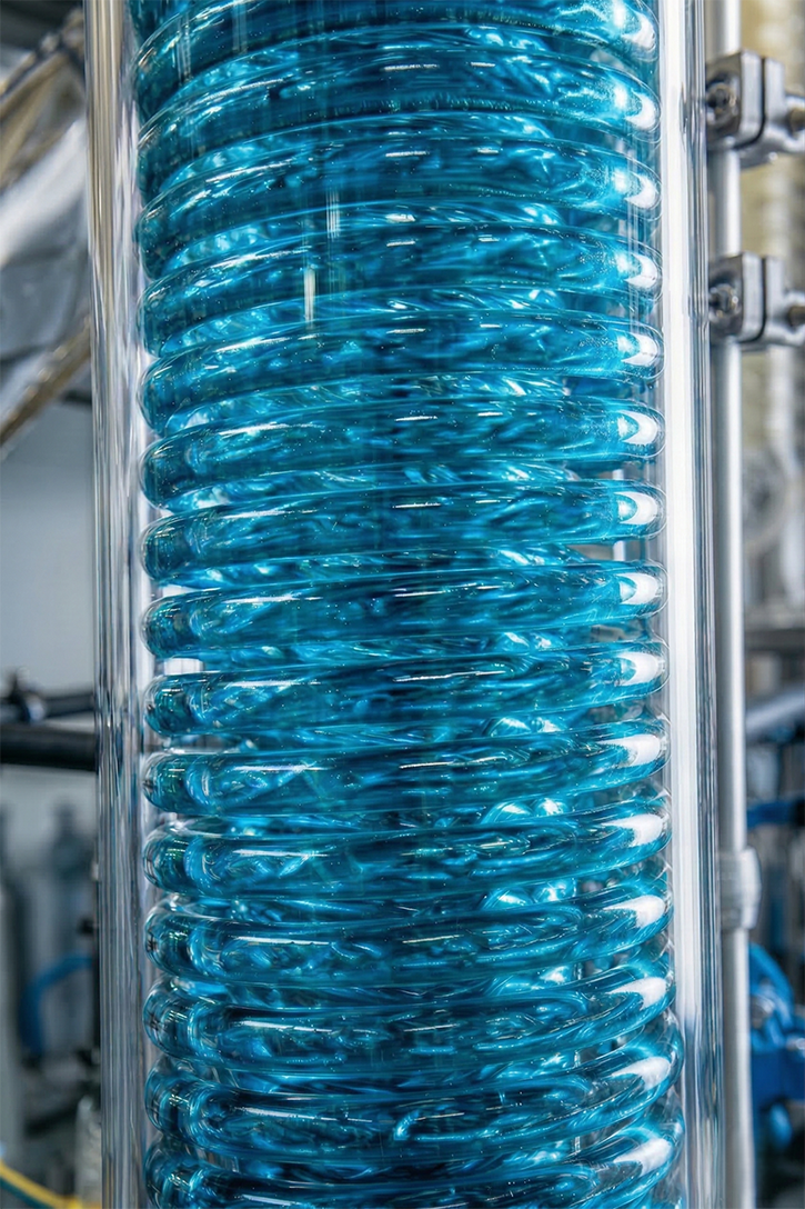 Scambiatori di calore a spirale in vetro con superfici comprese tra 0,1 m² e 1,6 m²