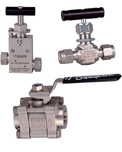  needle valves , ball valves for high temperature, high pressure applications 