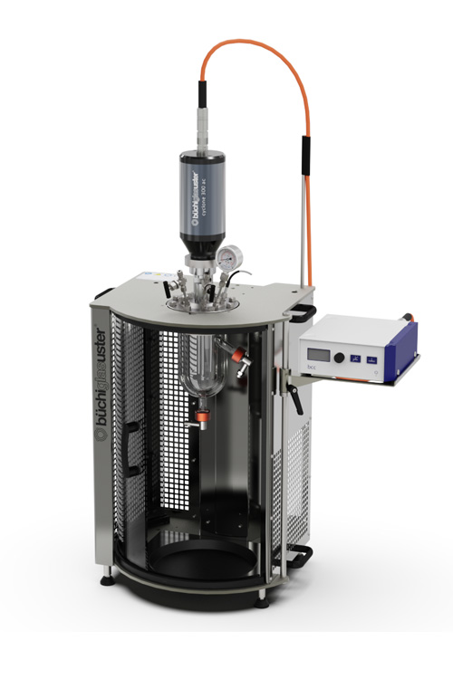 polyclave® reattore a pressione da Lab con lift e chiusura ad azione rapida per i reattori in acciaio e in vetro