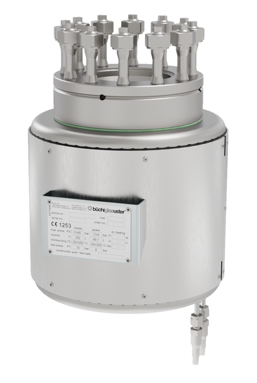 Metal pressure vessel with electrical heating and water cooling