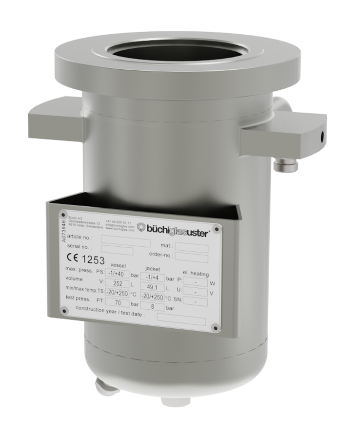 [Translate to Italiano:] pressure metal vessel with heating jacket