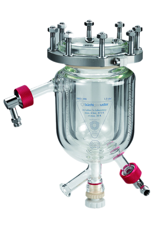 Recipiente in vetro pressurizzato con camicia di riscaldamento